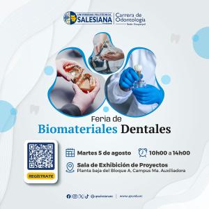 Afiche de Feria de Biomateriales Dentales