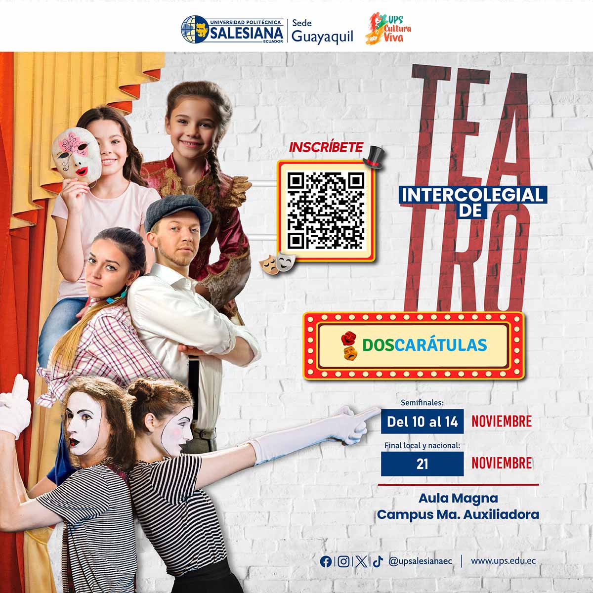 Afiche intercolegial de teatro