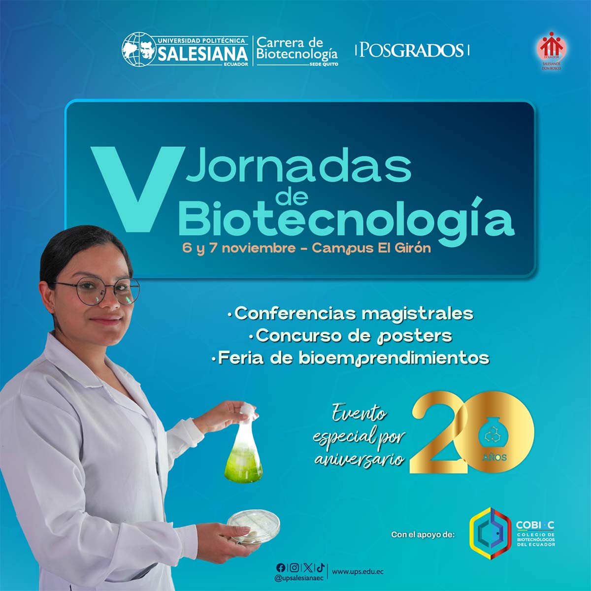 Afiche de las V Jornadas de Biotecnología