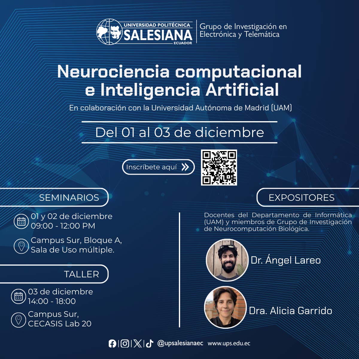Afiche de las Jornadas de Neurociencia Computacional e Inteligencia Artificial