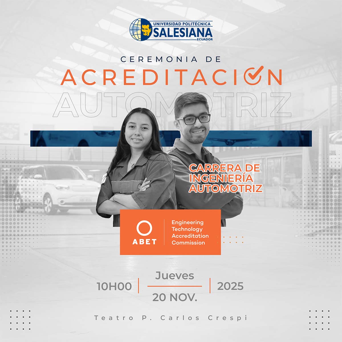 Ceremonia de Acreditación ABET - Carrera de Ingeniería Automotriz