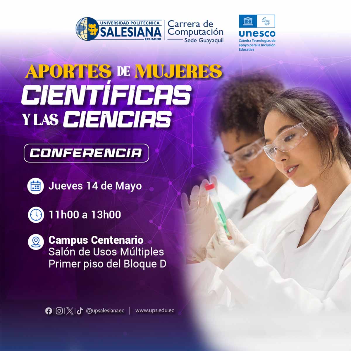 Conferencia: Aportes de Mujeres Científicas y las Ciencias
