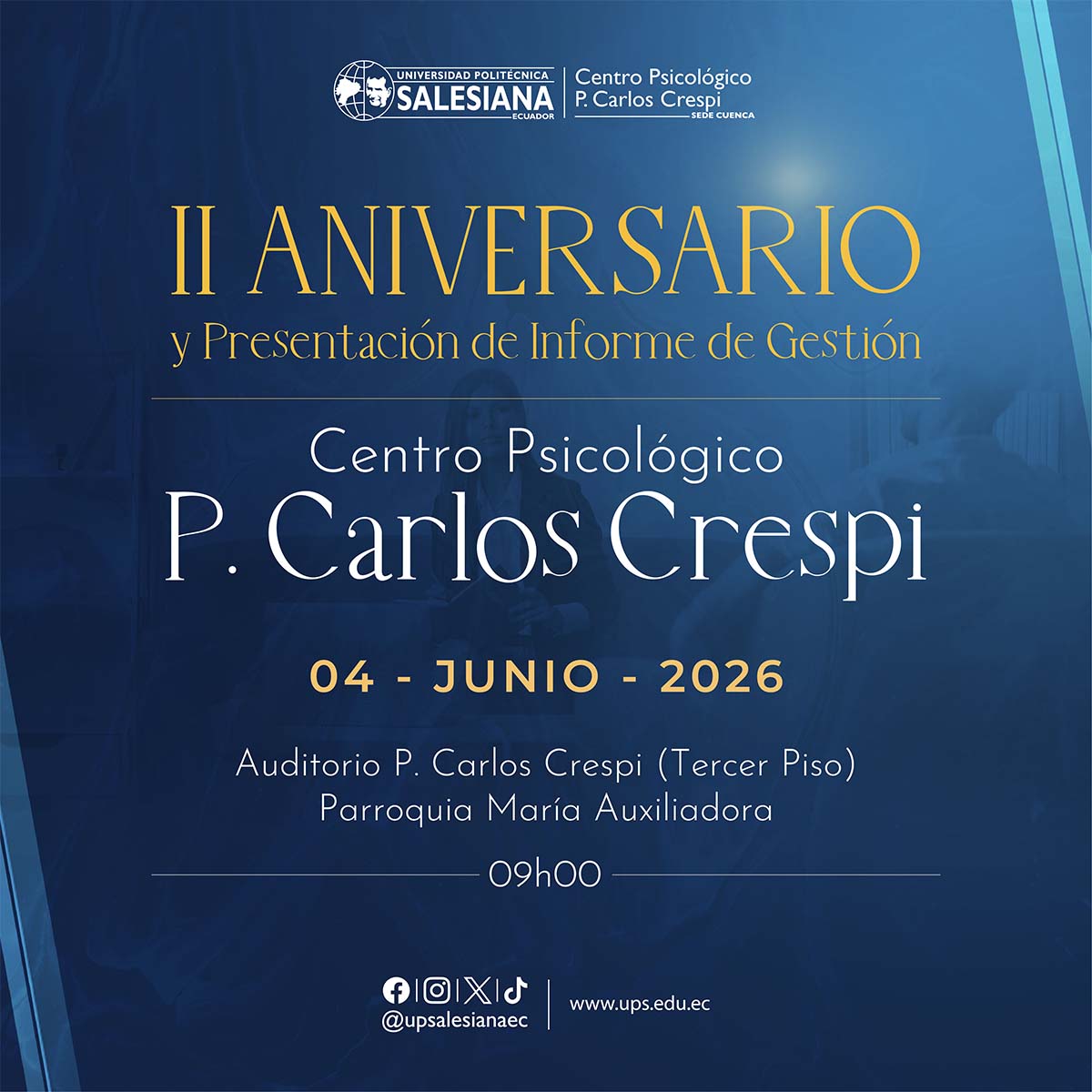 Afiche de II Aniversario y presentación de informe de gestión 