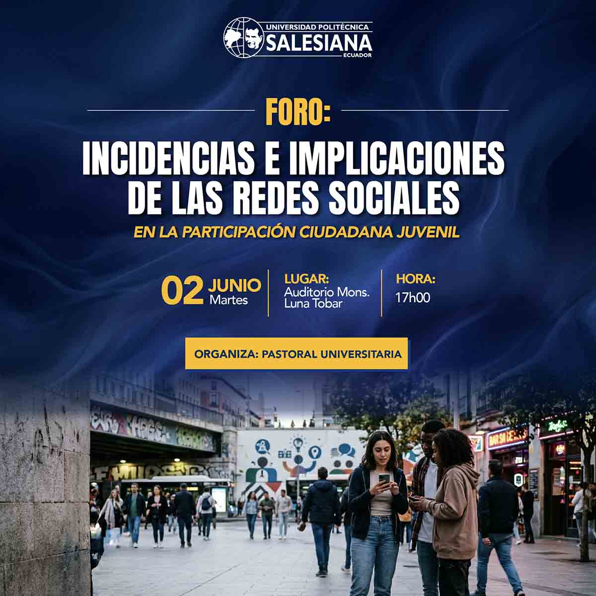 Afiche Foro: Incidencias e implicaciones de las redes sociales 