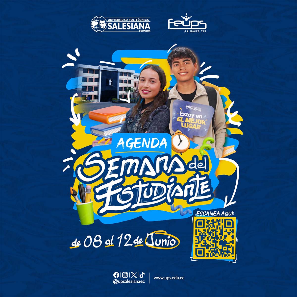 Afiche de la Semana del estudiante - Sede Cuenca