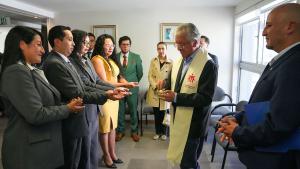 Bendición a cargo del P. Marcelo Farfán