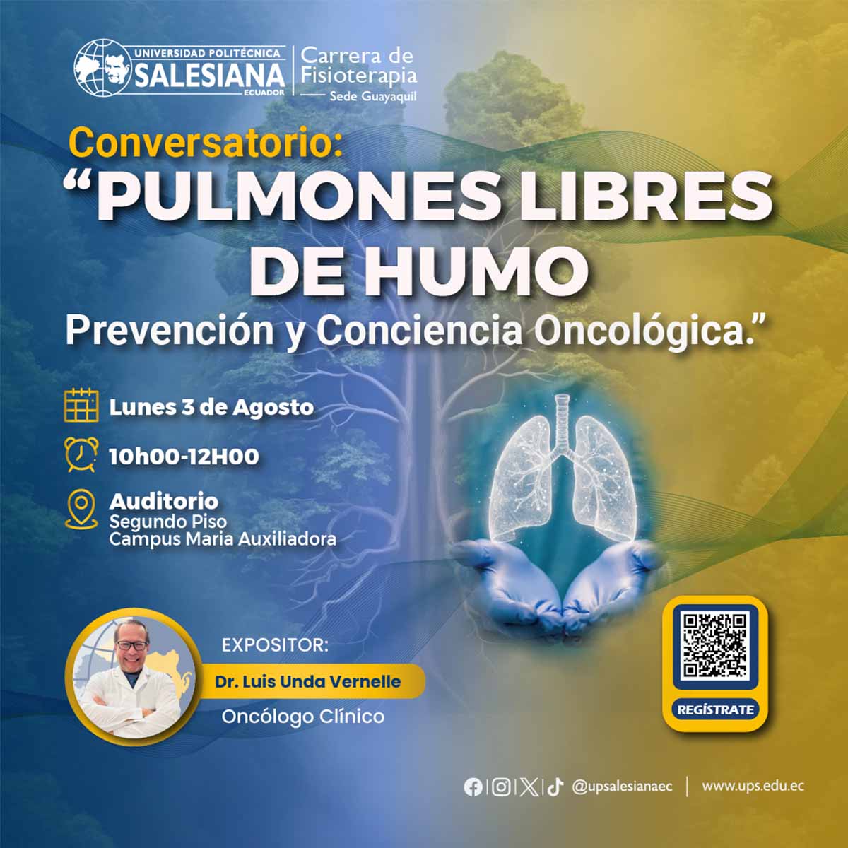 afiche pulmones libres de humo