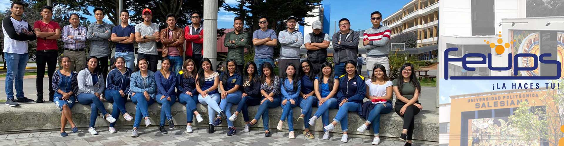 Integrantes de la Federación de Estudiantes de la Universidad Politécnica Salesiana