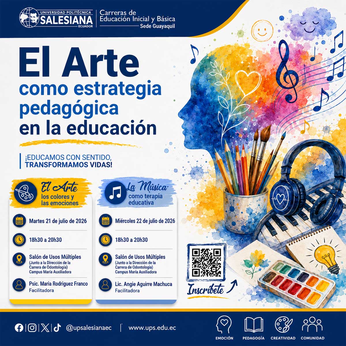 Afiche del El arte como estrategia pedagógica en la educación