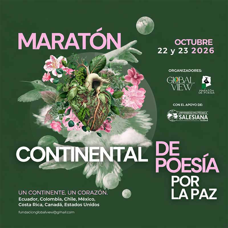 Afiche de la Maratón continental de poesía por la Paz