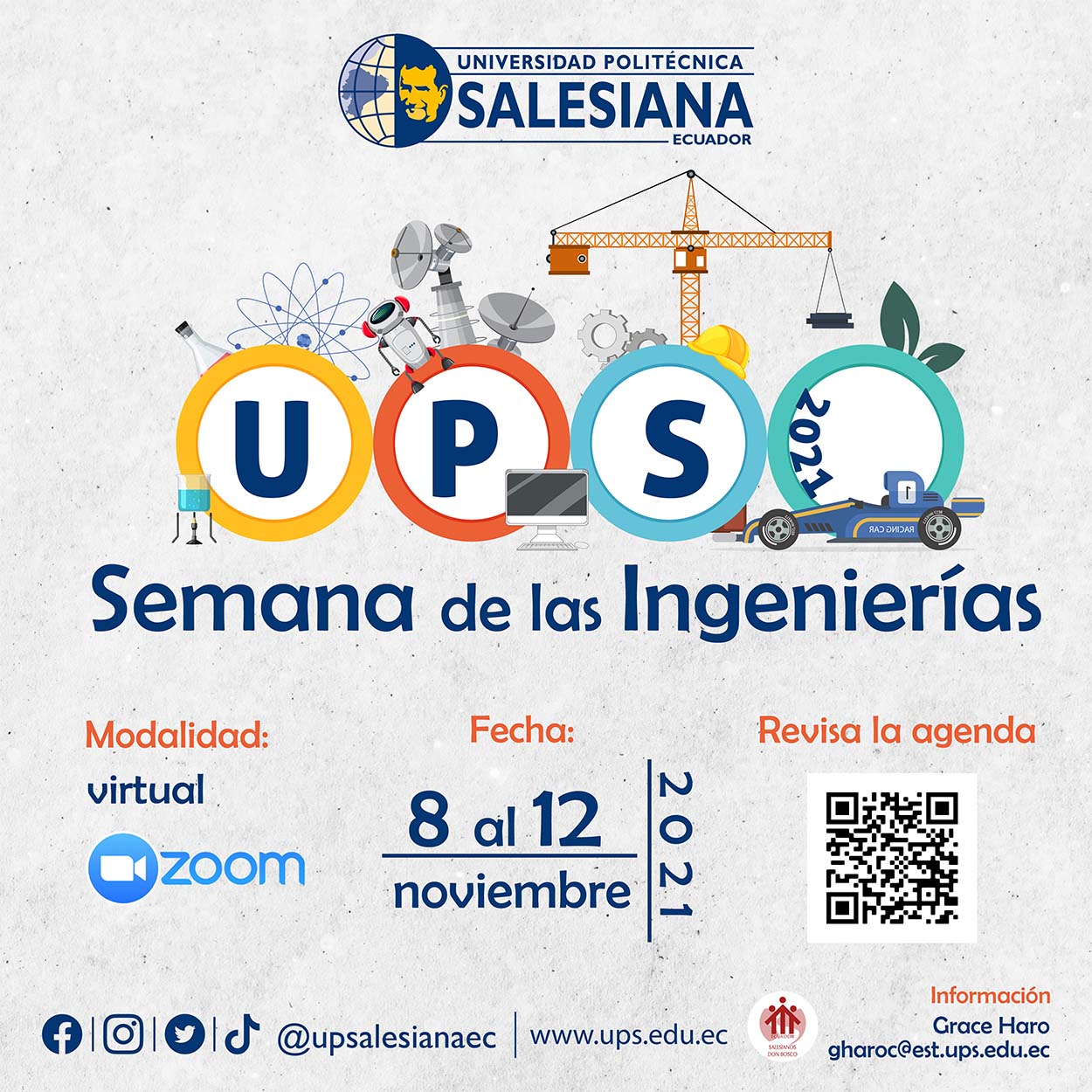 Afiche promocional de la Semana de las Ingenierías 2021