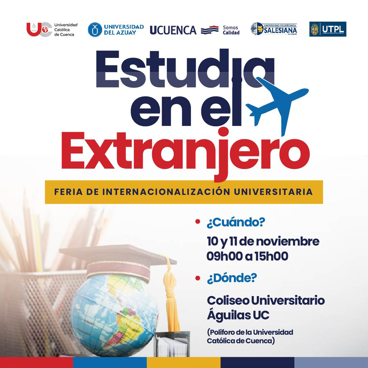 Afiche promocional de la Feria de Internacionalización Universitaria 2021